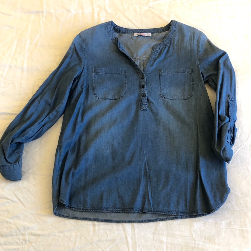 JustFab Denim Top